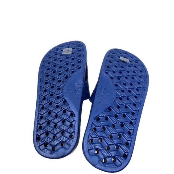 Blue Brand White Slides Womans M 6/8 - Picture 3 of 3